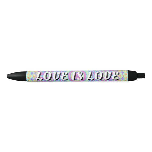 Caneta Preta Orgulho Love Is Love (Frente)