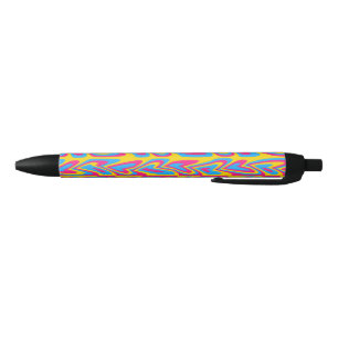 Caneta Preta Orgulhos Pansexuais Groovy Trippy Squiggly Quirky
