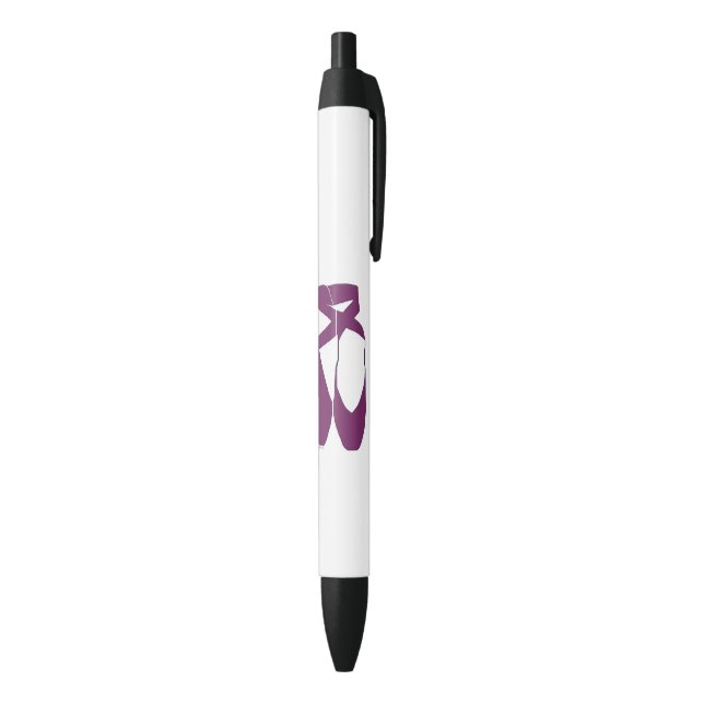 Caneta Preta Orquídea do Balé Ponteiro da Equipe (parte de inferior (Vertical))