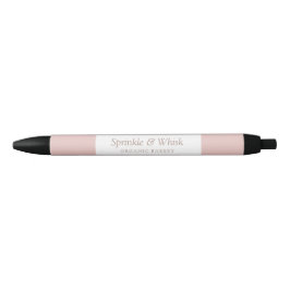 Caneta Preta Padaria de Listras de Coração Rosa e Marrom Retrô