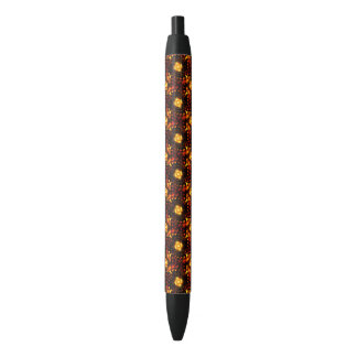 Caneta Preta Padrão de arte abstrato boho elegante moderno dour