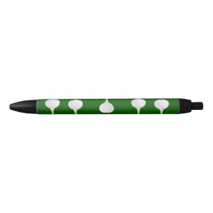 Caneta Preta Padrão de bolas de golfe em verde