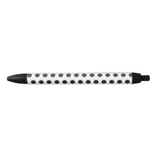 Caneta Preta Padrão de Bolinhas Preto e Branco – Minima Clássic