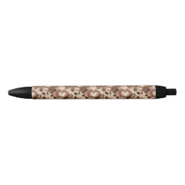 Caneta Preta Padrão de café