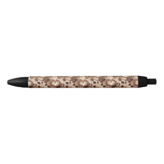 Caneta Preta Padrão de café