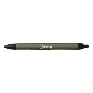 Caneta Preta Padrão de camuflagem de nome personalizado