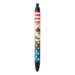 Caneta Preta Padrão de camuflagem Patriótica