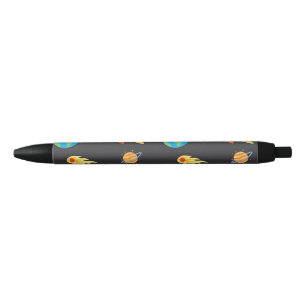 Caneta Preta Padrão de espaço em preto