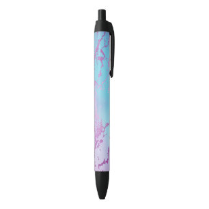 Caneta Preta Padrão de Impressão de Brilho de Aquarela Abstrata