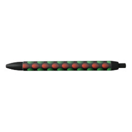 Caneta Preta Padrão de Lágrima Vermelha e Verde