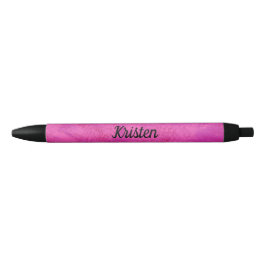 Caneta Preta Padrão de Pintura Rosa Cereja