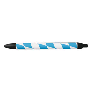 Caneta Preta Padrão de Sinalizador de Diamante da Baviera Azul