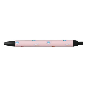 Caneta Preta Padrão de trabalho do professor a rosa