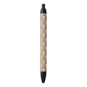 Caneta Preta Padrão de Vinho Rosé Dourado