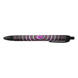 Caneta Preta Padrão espiral roxo