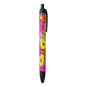 Caneta Preta Padrão floral
