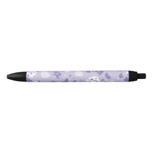 Caneta Preta Padrão roxo abstrato minimalista