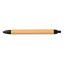 Caneta Preta Padrão Simples de Concha de Laranja