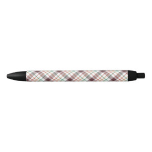 Caneta Preta Padrão Xadrez Clássico