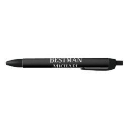 Caneta Preta PADRINHO DE CASAMENTO Bestman GIFTS Classic Black