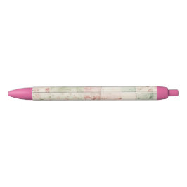 Caneta Preta Padrões de Colcha Floral Rosa de Hortelã Fazenda O