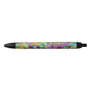 Caneta Preta Padrões De Mão E Digitalmente Pintados Art 6°