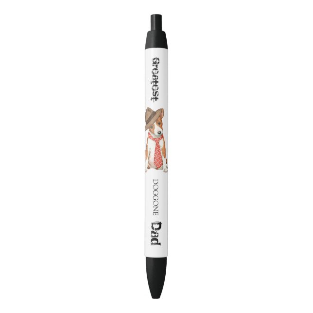 Caneta Preta Pai Basenji (Frente Vertical)