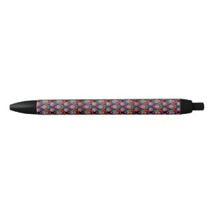 Caneta Preta Paisley Como Um Padrão Colorido De Joias