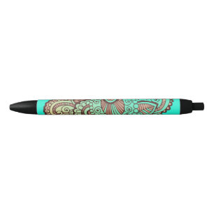 Caneta Preta Paisley Ornaments I + seu backgr. & ideias