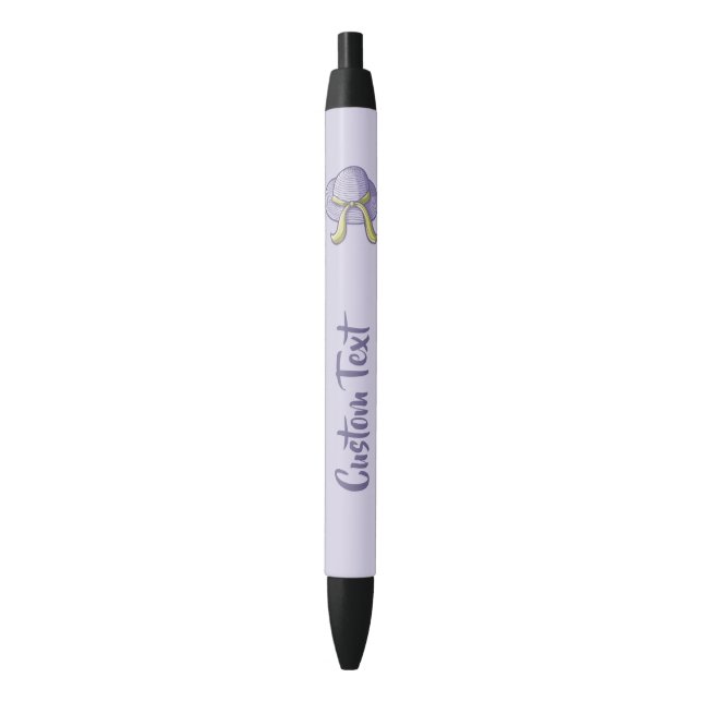 Caneta Preta Palha Hat Lilac (Frente Vertical)