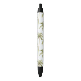 Caneta Preta Palmeiras brancas tropicais