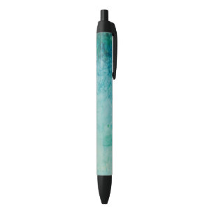 Caneta Preta Papel com abstrato azul, verde, e preto da pintura