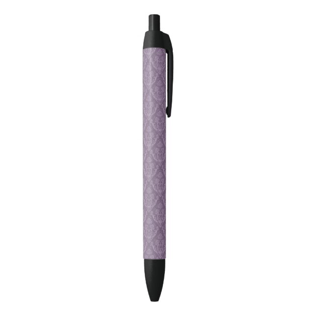 Caneta Preta Papel de parede floral roxo (parte de inferior (Vertical))