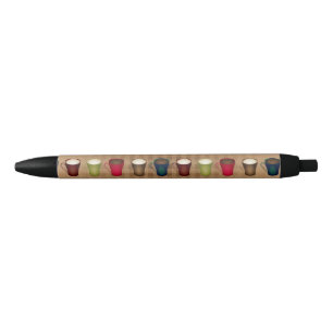 Caneta Preta Para Amantes De Café - Copos De Café