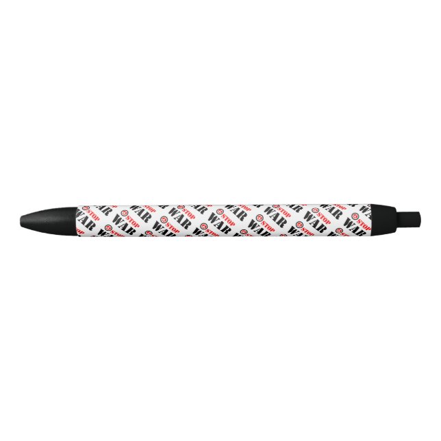 Caneta Preta Parar slogan de guerra (Frente)