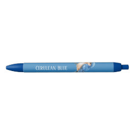 Caneta Preta Passaro Azul Celeste