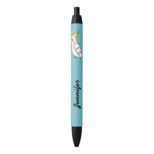 Caneta Preta Pássaro de Cartoon de Lutino Cóctil