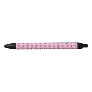 Caneta Preta Pássaro Humino Rosa Pixelado