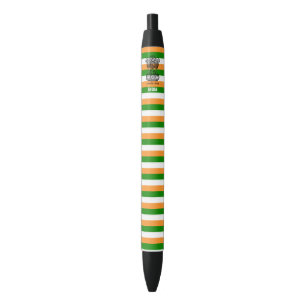 Caneta preta patriótica fofa com a bandeira da Índ