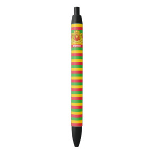 Caneta Preta Patriótica Fofa da Bandeira de Myanma