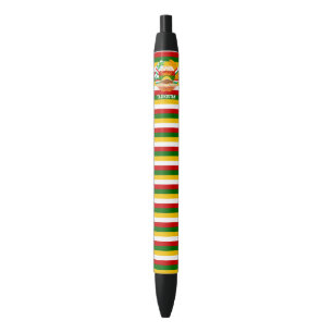 Caneta Preta Patriótica Fofa da Bandeira do Tajiqu