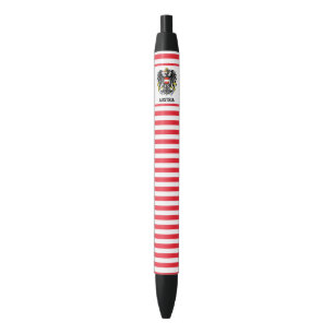 Caneta Preta Patriótico de Bandeira da Áustria
