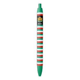 Caneta Preta Patriótico de Bandeira da Bulgária