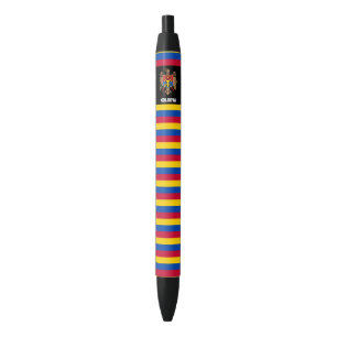 Caneta Preta Patriótico de Bandeira da Moldávia