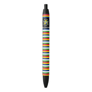 Caneta Preta Patriótico de Bandeira da República Centro-African