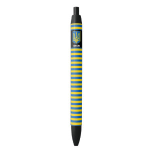Caneta Preta Patriótico de Bandeira da Ucrânia