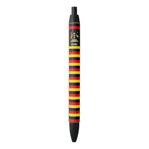 Caneta Preta Patriótico de Bandeira de Uganda