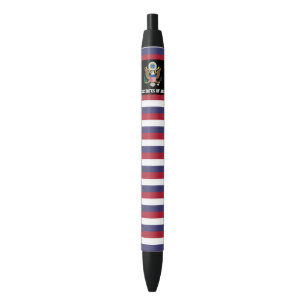 Caneta Preta Patriótico de Bandeira dos Estados Unidos da Améri