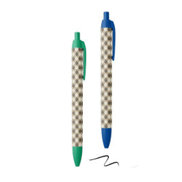 Caneta Preta Paw Print Pattern Earthy Sand