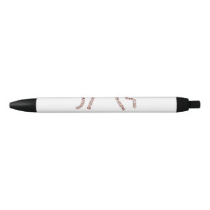 Caneta Preta Peach marron brilho arco-íris agradecimento profes